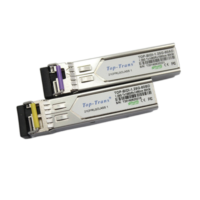 Transmisor-receptor a una cara de Cisco GLC-BX80-UA 1.25G BIDI SFP 1490nm 1550nm los 80km SMF LC