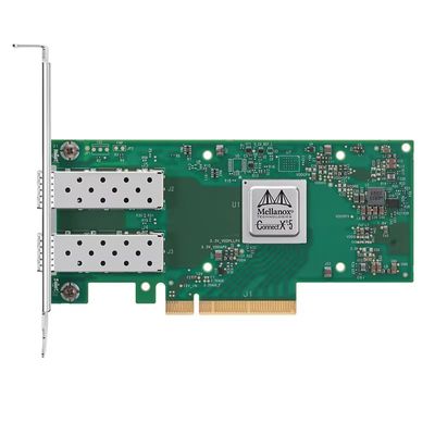 Mellanox Connectx-5 Dual 25Gbit SFP28 PCIe Tarjeta de expansión del adaptador de red MCX512A-ACAT Equipo de fibra óptica 3.0x8