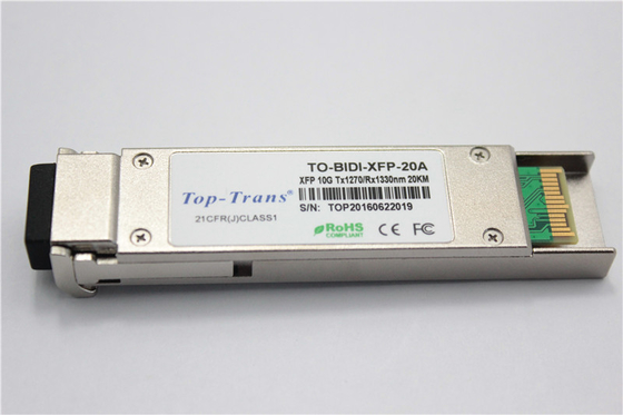 módulo 1270nm 1330nm 10GBASE-BX XFP MSA RoHS de los 20Km 10G SFP