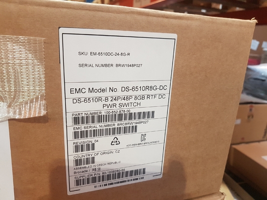Interruptor activo portuario EM-6510-24-8G-R del SAN del brocado 8GB del EMC DS6510B 24