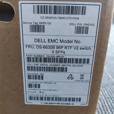 El INTERRUPTOR 128 de DS-6630B DELL EMC CONNECTRIX 32GB FC vira la base hacia el lado de babor portuaria 48