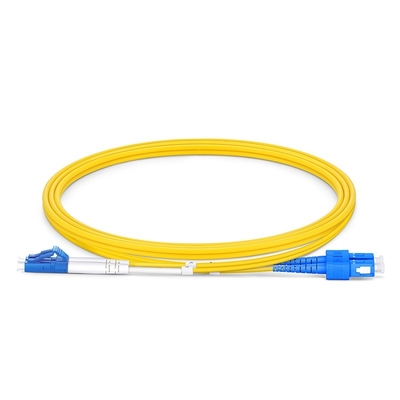 los 5m LC UPC modo a dos caras del cable OS2 del remiendo de la fibra del SC UPC al solo