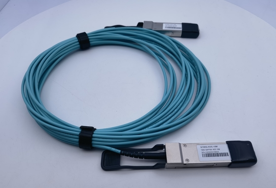 cable 10M AOC-Q-Q-100G-10M Arista Compatible del remiendo de la fibra de 100G QSFP28 AOC