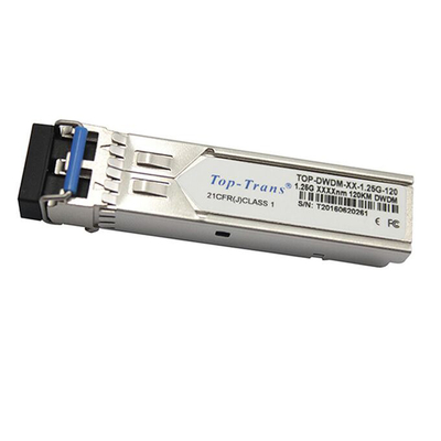 solución óptica de la red de la disipación de la energía baja del transmisor-receptor el 120km de 1.25G DWDM SFP