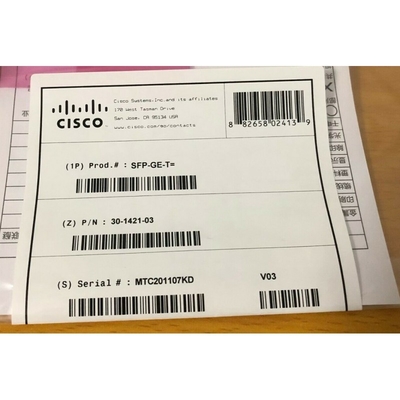 Módulos ópticos del cobre óptico del transmisor-receptor SFP-GE-T de Cisco SFP el 100M Modules