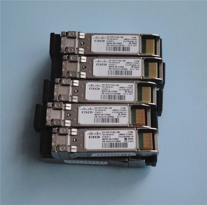Onda corta del canal de la fibra de Cisco SFP+ DS-SFP-FC8G-SW 8G 850 transmisores-receptores del nanómetro con varios modos de funcionamiento
