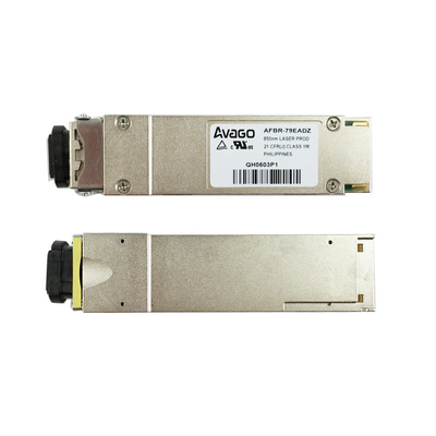 marca óptica de Avago del módulo de la fibra con varios modos de funcionamiento de 40G QSFP+ SR4 850nm el 150m MTP/de MPO