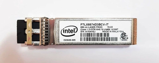 Módulo óptico con varios modos de funcionamiento del transmisor-receptor del Datacom SFP+ de Intel FTLX8574D3BCV-IT 1G/10G 850nm