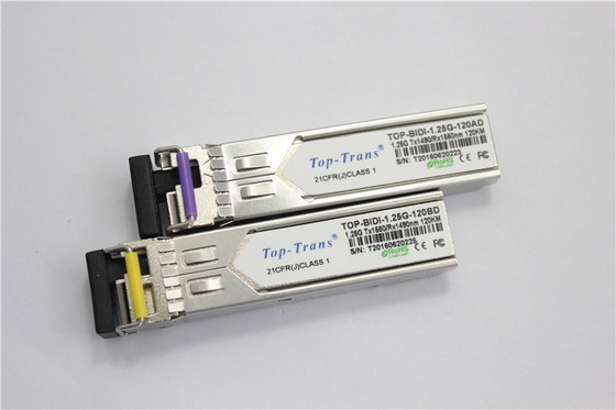 Transmisor-receptor a una cara de Cisco GLC-BX120-U 1.25G BIDI SFP 1490nm 1550nm el 120km SMF LC