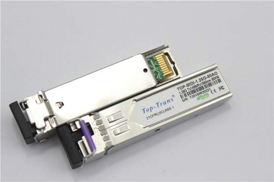 Transmisor-receptor a una cara de Cisco GLC-BX80-UA 1.25G BIDI SFP 1490nm 1550nm los 80km SMF LC