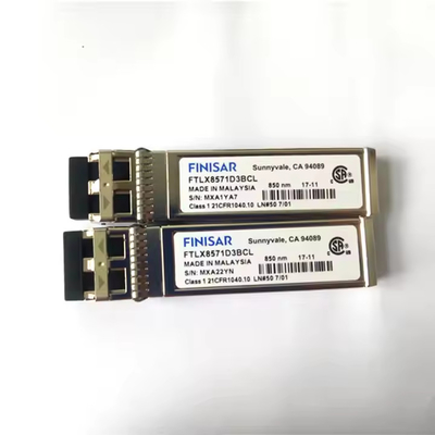 Finisar FTLX8571D3BCL 10Gb/s 850nm Multimode Datacom SFP+ Transceptor óptico para Ethernet 10G MPO POE 4G Compatible con SM