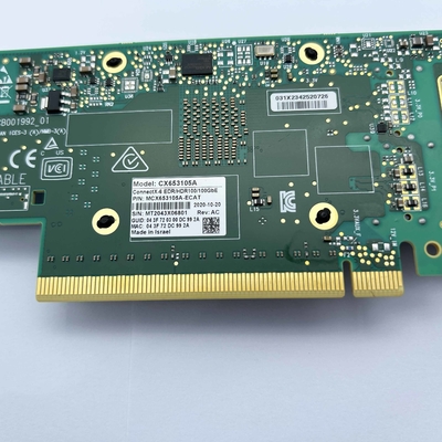Adaptador de servidor RDMA Mellanox ConnectX-6 VPI MCX653105A-ECAT 100GbE Infiniband EDR HDR100 QSFP56 único PCIe 4.0 X 16
