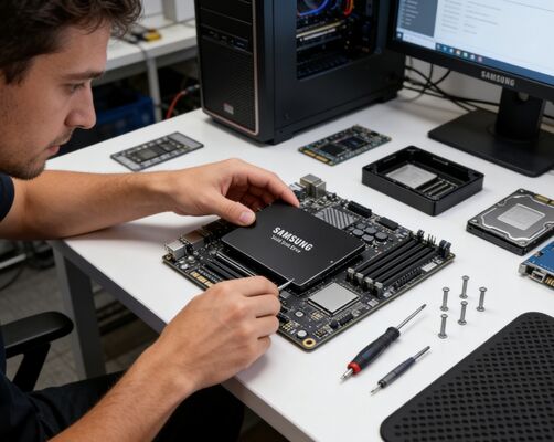 SSD Empresarial Samsung MZQLB7T6HALA-00W07 de 7.68TB PCIe 3.0 NVMe U.2 para Servidor y Centro de Datos