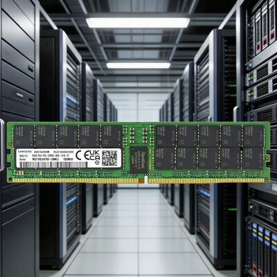 Se trata de una versión original de Samsung M321R8GA0PB0-CWMCJ 64GB DDR5 ECC RDIMM 288-Pin para el servidor empresarial.