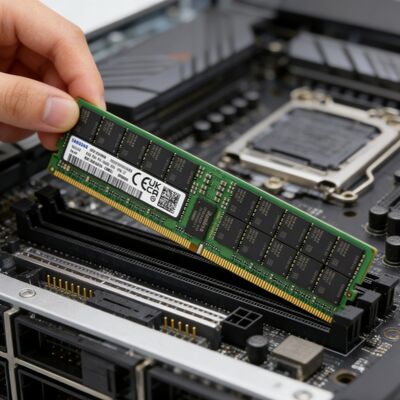 Se trata de una versión original de Samsung M321R8GA0PB0-CWMCJ 64GB DDR5 ECC RDIMM 288-Pin para el servidor empresarial.
