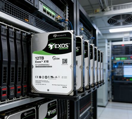 Seagate ST12000NM000J Exos X18 12TB SATA3 7200RPM 256MB HDD de servidor empresarial
