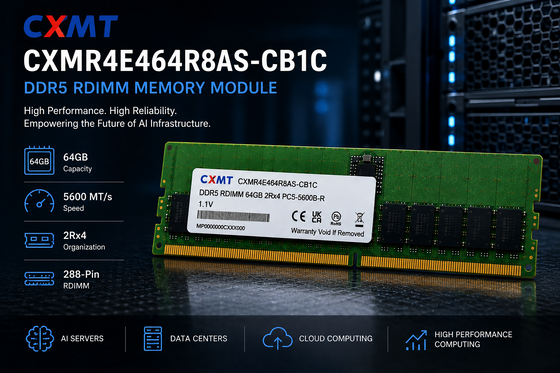 CXMT CXMR4E464R8AS-CB1C 64GB DDR5 5600MT/s 2Rx4 RDIMM Server Memory Module