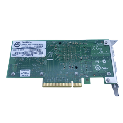 Ethernet 10Gb 2p 560SFP+ Adptr de HP del adaptador del servidor de Ethernet de la FCC de RoHS